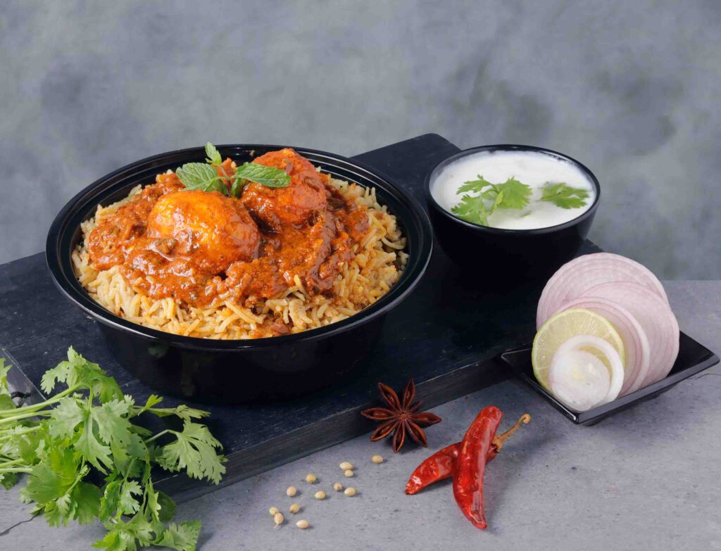 BBC Egg Biryani | Bagara Biryani Cafe – Authentic Andhra-Style Biryani in Bengaluru BBC Egg Biryani