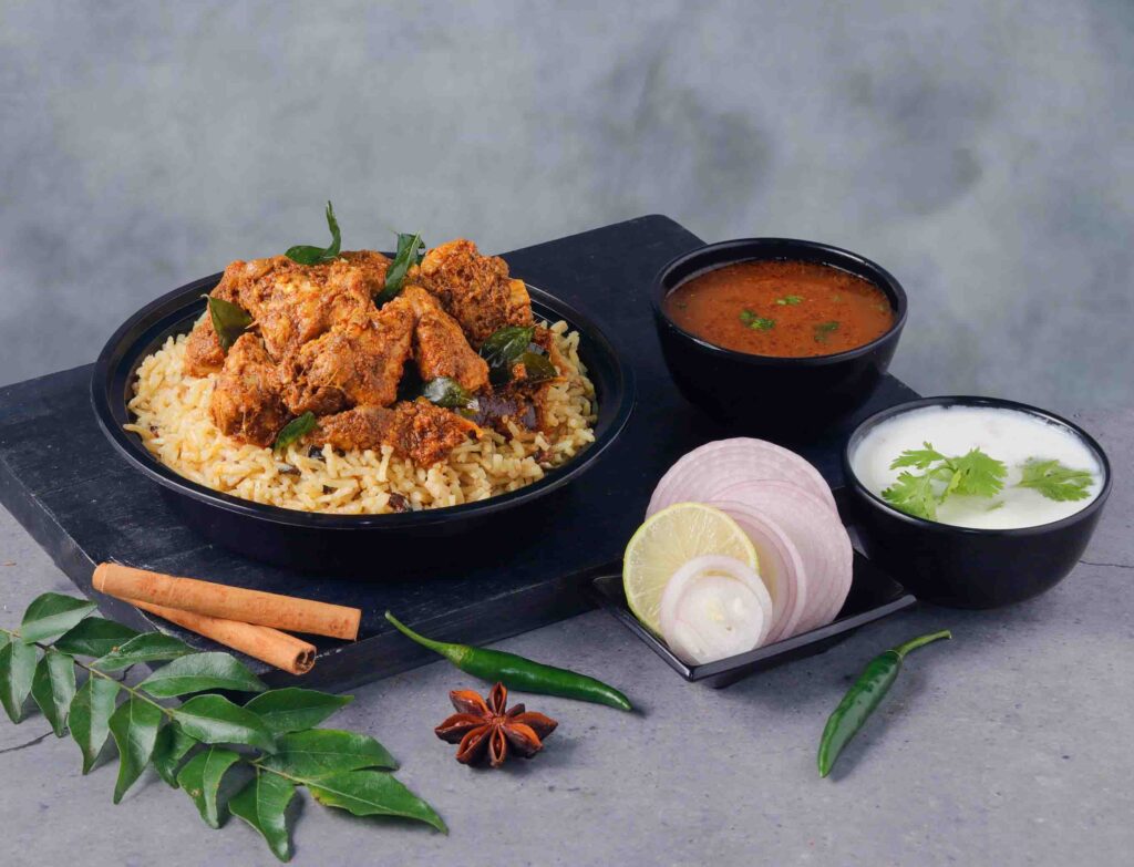 Gongura Chicken Biryani | Bagara Biryani Cafe – Authentic Andhra-Style Biryani in Bengaluru Gongara Chicken Biryani