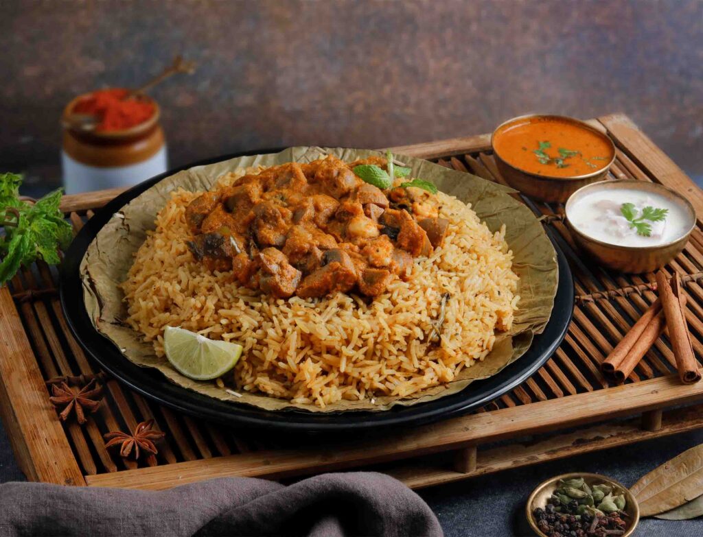Mushroom Biryani | Bagara Biryani Cafe – Authentic Andhra-Style Biryani in Bengaluru Mushroom Biryani